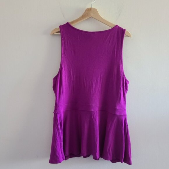 Torrid purple zippered peplum top - Picture 3 of 3